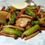 浜勢 - アスパラきのこ、平貝入り