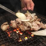 ふくや - いい感じ焼き加減で。焼いてくれたお兄ちゃんと喋るのも楽しい。