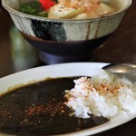 よしもと食堂 - とうふアーサそばとミニカレー