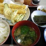 和食処　麻の葉 - 穴子天ぷら定食<1,100円）