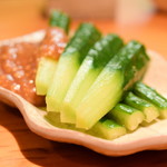 石臼挽き手打 蕎楽亭 - 味噌きゅうり＠550円＋税