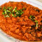 Indo Ryo Uri Doru-Gaba Xawani - カレーはひき肉とナスカレー。たっぷりひき肉が嬉しい、トマト系濃厚カレー