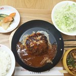 とんかつ & とり天 しげのや食堂 - 初期の頃のハンバーグ定食