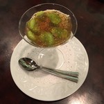 グリルフレンチ - そら豆のコンソメゼリー