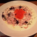 炭焼創作割烹 旬 - トビッ子のクリーム　生パスタ５４０円（税込）