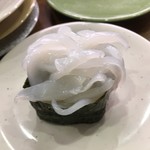 亀正くるくる寿司 - 別府産いかそーめん