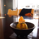 シャララカフェ - 黒蜜白玉・抹茶アイス　210円