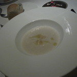 Chikyuuboshi - 前菜３／ホワイトアスパラのスープ