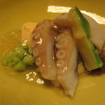 和ごころ 泉 - ⑧強肴　飯蛸とアスパラ2色合わせ、ロマネスコ添え