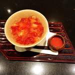 日本料理 晴山 - いちごのプリン