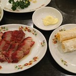 菜香新館 - 元祖海老のウエハース巻揚げと焼豚