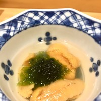 鮨 万代 - バフン雲丹しゃぶしゃぶ