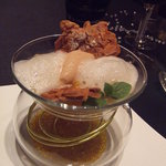 ガストロノミー ジョエル・ロブション - Jun, 2011 アプリコット　コンポートとブランマンジェを重ね　プラリネのアイスクリームと共に