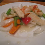 ダイニング　テーブル - ランチのイカとエビの中華風