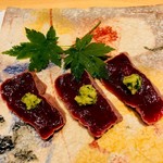 鮨　Shizuku - 南極産ミンククジラ醤油漬け