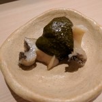 鮨みやもと - アワビ柔か煮　肝ソース