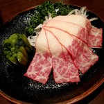 とんかつ檍 - 鯨ベーコンと野沢菜漬け
