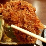 とんかつ檍 - 椎茸フライ　リフト！