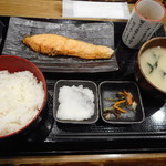 Sumibiyaki Himonoteishoku Shimpachi Shokudou - 朝じゃけ定食￥400-