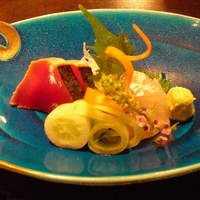 旬彩天 つちや - お造り　カツオのたたきと鯛 