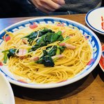 Jolly Pasta - 青菜とベーコンの醤油ソース ¥730 (大盛+¥230)