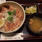 芋蔵 ヨドバシ秋葉原店 - 黒豚塩カルビ丼定食