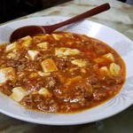 玉蘭 - 麻婆豆腐。程よい辛さ。+50円で極辛にできます。