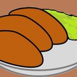 とんかつ いもや 二丁目店  - 写真禁止だったので「ひれかつ定食(1000円)」のイラスト(;^_^A