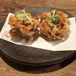 そば切り 鴨嘴 - 桜エビと牛蒡のかき揚げ