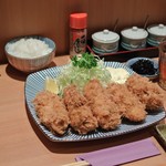 とんかつ檍 - 牡蠣フライ定食 ¥2000