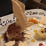 ジューダバレリーノ - ドルチェ３種盛り(パンナコッタ・ティラミス・パネットーネ)　　2018.02.06