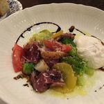 ジューダバレリーノ - 前菜(レアな河内鴨とお野菜の盛り合わせ) 2018.02.06