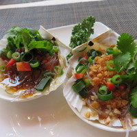 施家菜 - イタヤ貝のガーリック蒸しと豆鼓蒸し