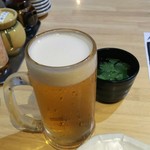 俺の魚を食ってみろ!! - 生ビールとお通しの蜆汁