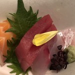 和食 鮨 日本酒 銀波 - お造り三種盛り