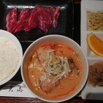 天山 - 豚トロチャーシュー麺＆焼肉ランチ(1080円)