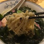 饗 くろ喜 - 桜マスとわかめの塩そば 麺リフト（1,500円）※限定 わかめそば2018第4弾 2018.3