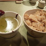 蒼天 - 豊しゃも飯（スープ付き）