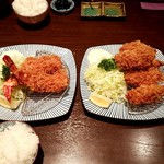 とんかつ檍 - カキフライ定食＆エビフライ定食