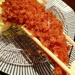 とんかつ檍 - エビフライ　リフト！