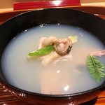 銀座 しのはら - 蛤の潮汁 胡麻豆腐