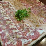 肉料理 大森 - 塩タン下、塩ミノ、塩ツラミ
