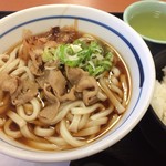 セントレア食堂 黒潮 - 日替り麺定食（肉うどん）