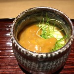 東麻布 天本 - 海鼠腸の茶碗蒸し