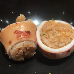 鮨 とかみ - 麦イカの飯蒸し