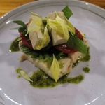 和飲食堂 - 島豆腐の味噌漬けカプレーゼ風