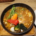 スープカレーGARAKU - メニュー写真より盛り付けが雑に感じてしまいました。