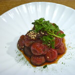 china bistro 八寸 - トマトの黒酢漬け。フルーツみたいに甘くて香り高いです