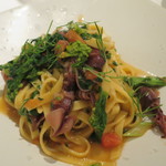 リストランテ サクラ - 自家製タリアテッレ　ホタルイカとナバナ