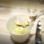 SUGALABO - 蛤のフラン、セリの泡(蛤の身)